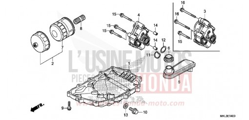 CARTER D'HUILE/POMPE A HUILE NC750XAL de 2020